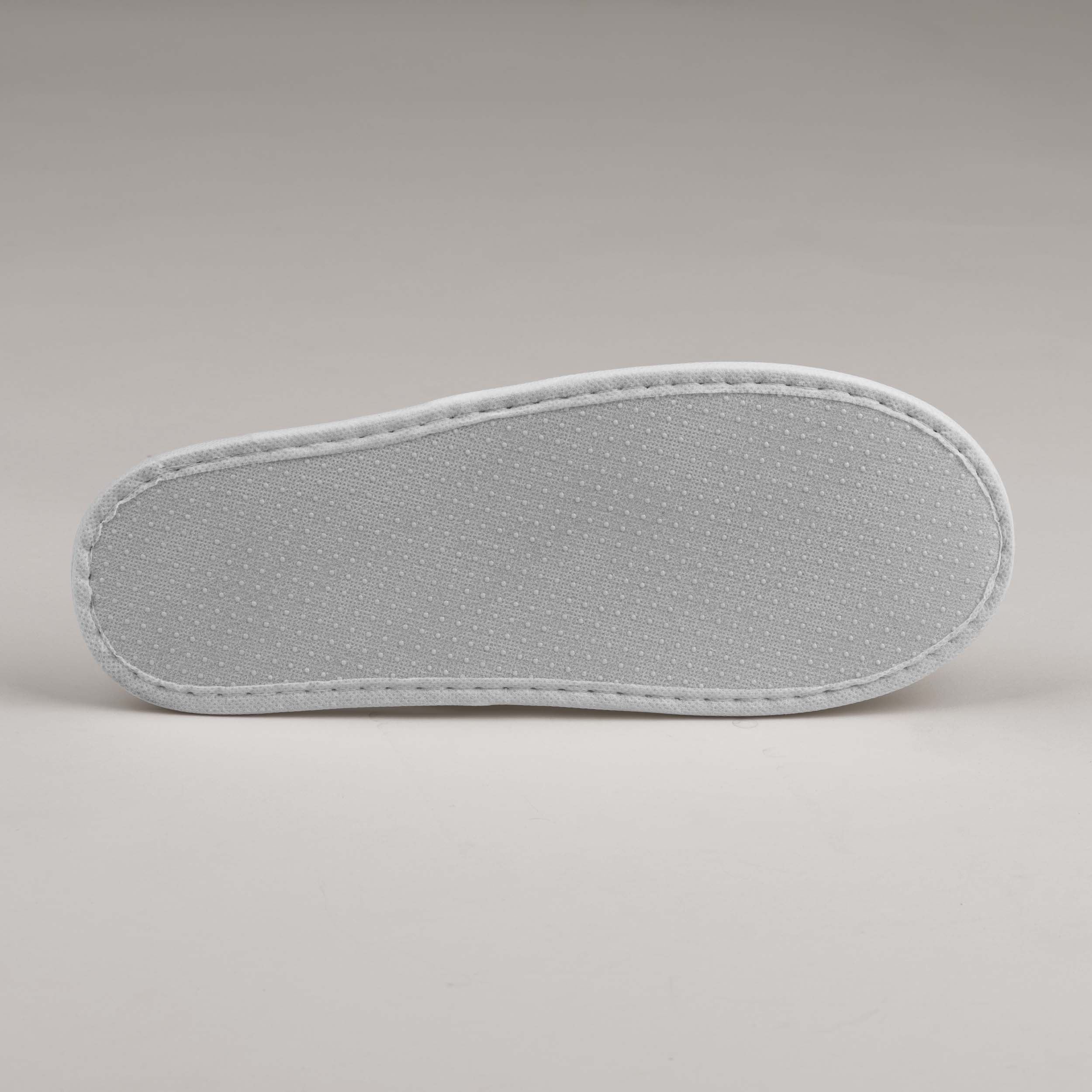Hotelové pantofle Poly Terry 32cm, bílé, uzavřená špička