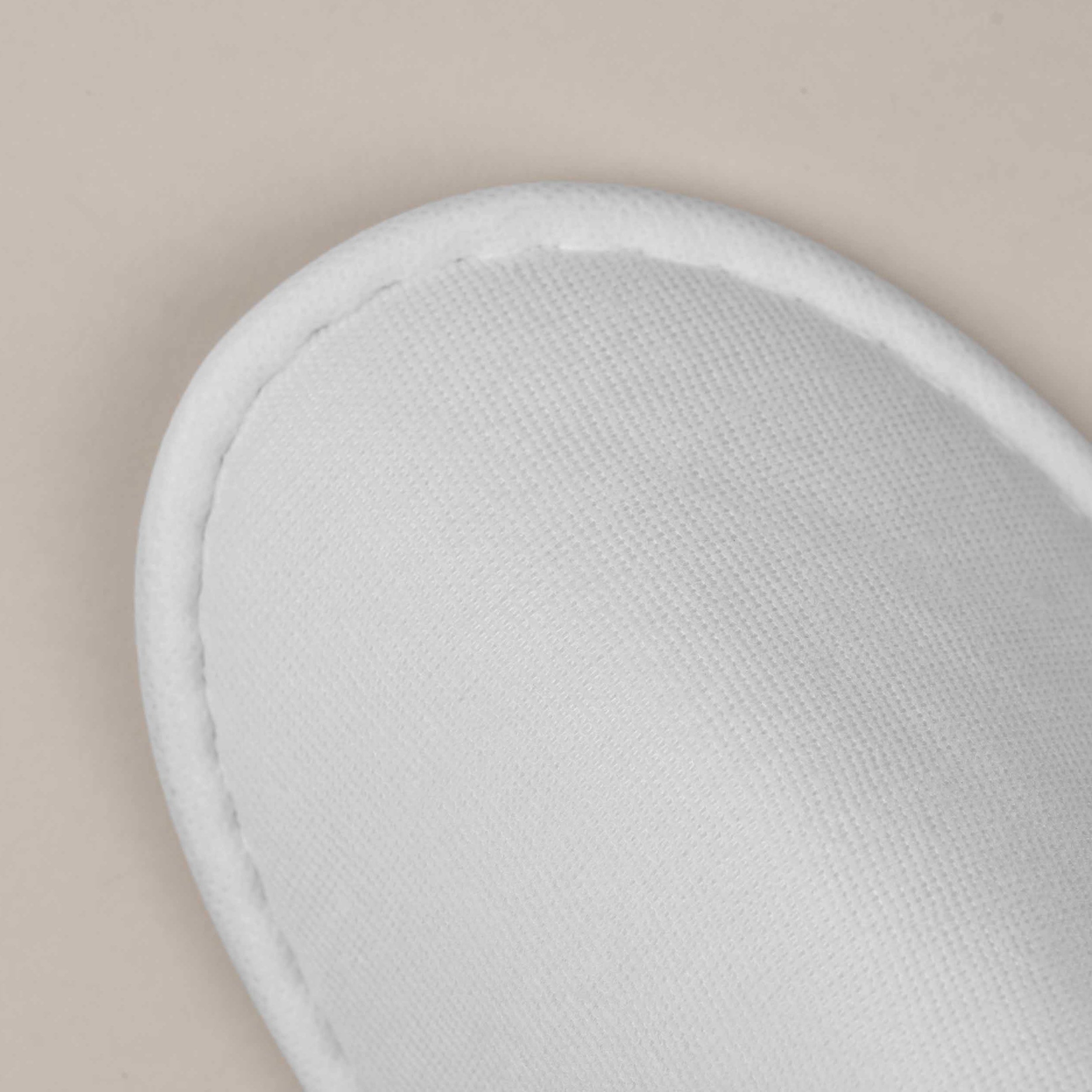 Hotelové pantofle Poly Terry 32cm, bílé, uzavřená špička