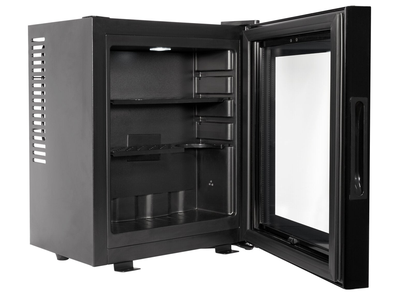 Minibar Corby Eton-E se skleněnými dveřmi, černý