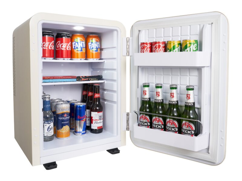 Minibar Corby Radley 40 L, krémový, pevné dveře