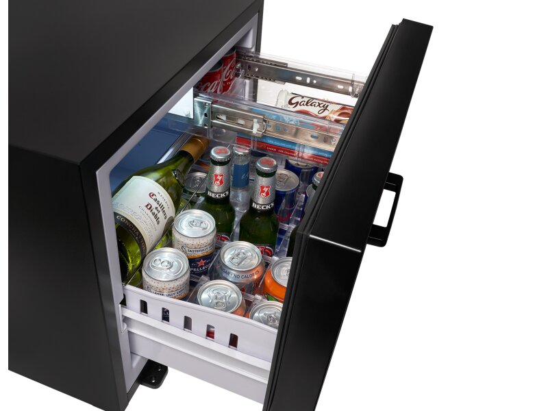 Corby Henley 45L šuplíkový minibar, černý