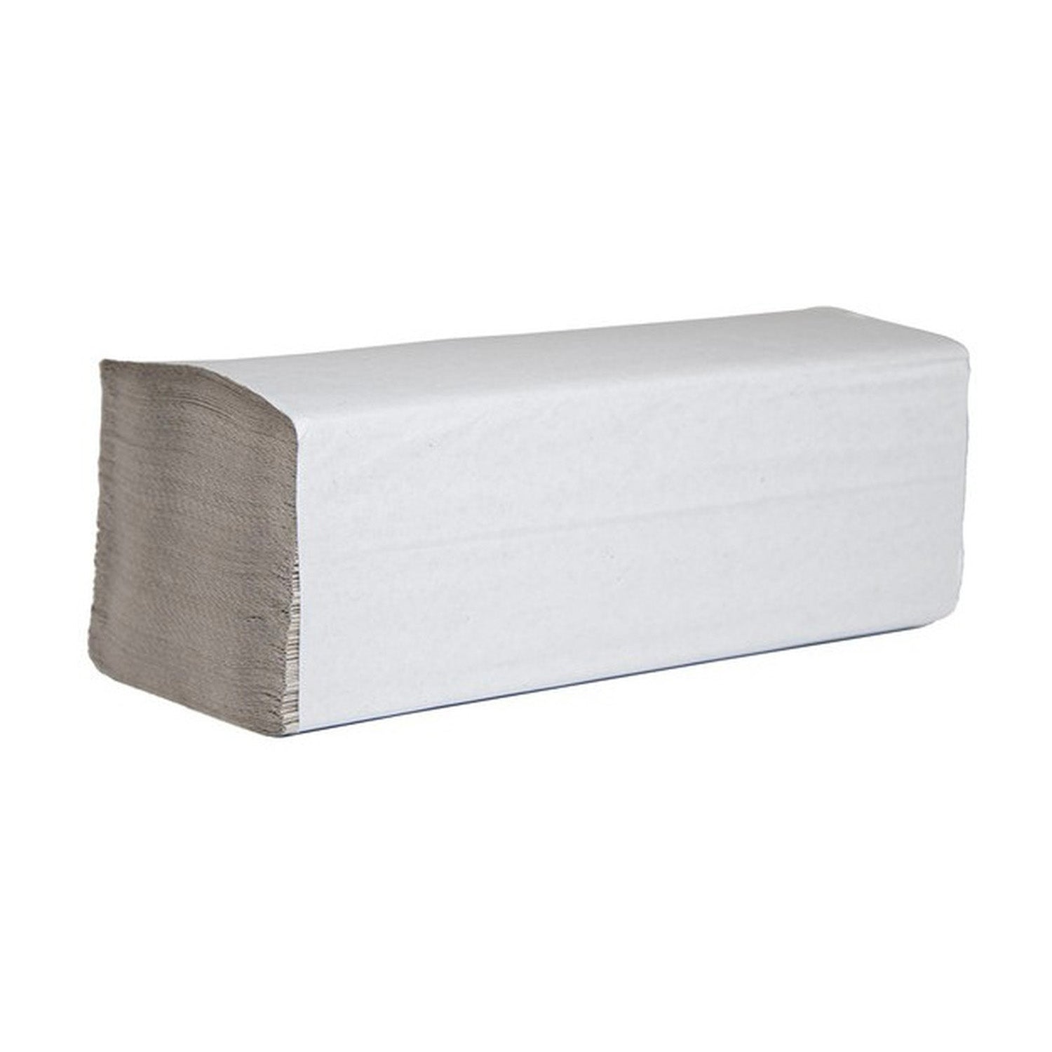 Ručník papírový skládaný V, 1vrstvý, recykl, 25 x 23 cm, 5 000 ks, šedý