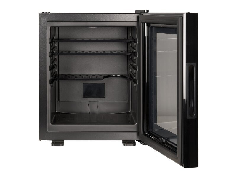 Minibar Corby Eton 20L se skleněnými dvířky, černý s černým interiérem