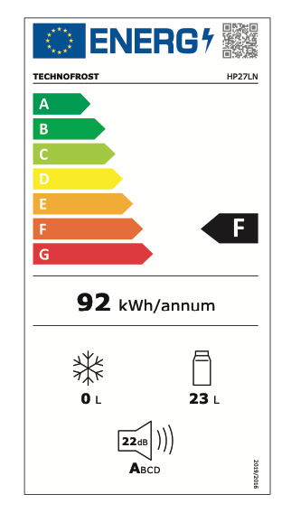 Minibar termoeléctrico de 30 L HP30LN - ultra ecológico