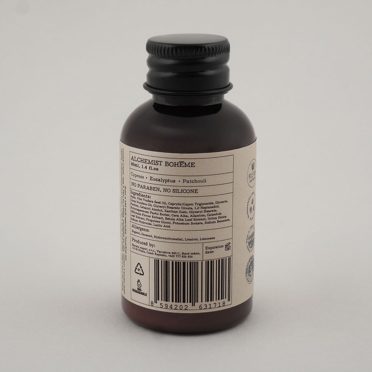 Přírodní krém na ruce a tělo Alchemist Bohéme Parfém No. 2 - 40 ml