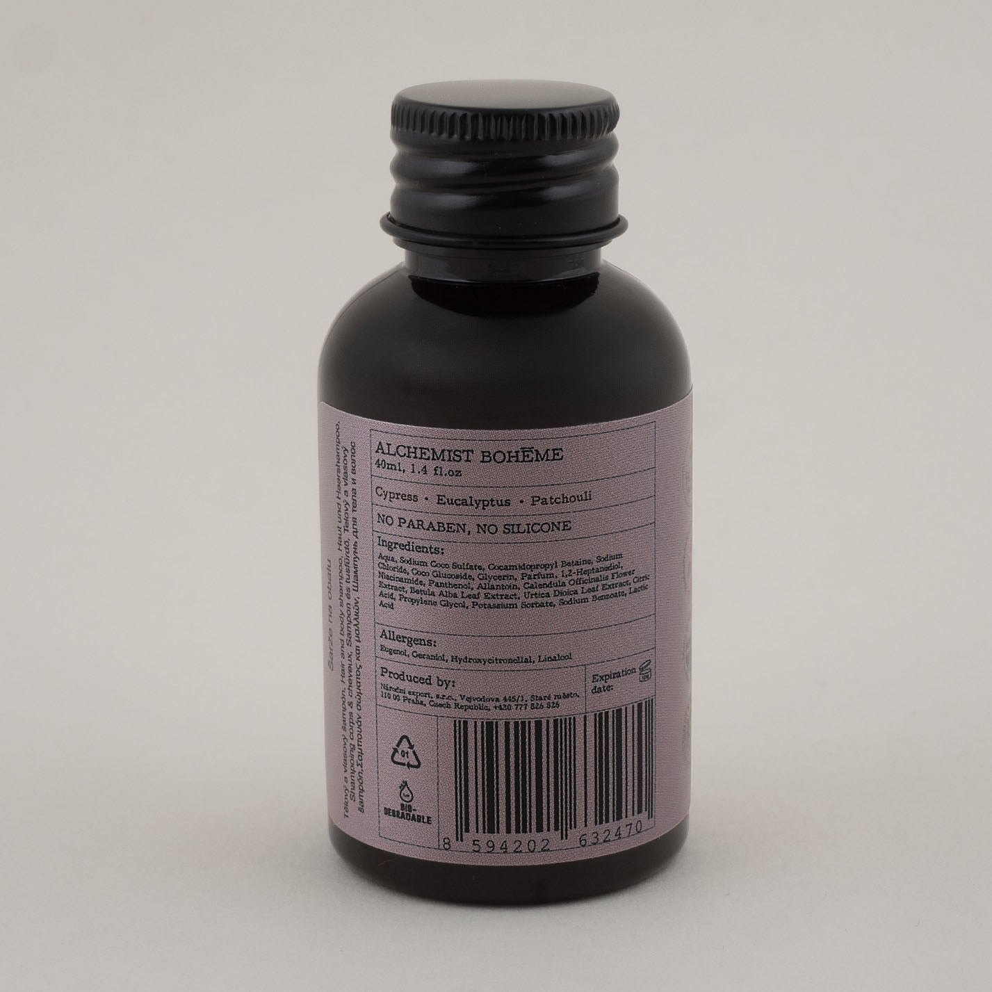 Přírodní vlasový a tělový šampon Alchemist Bohéme Parfém No. 2 - 40 ml