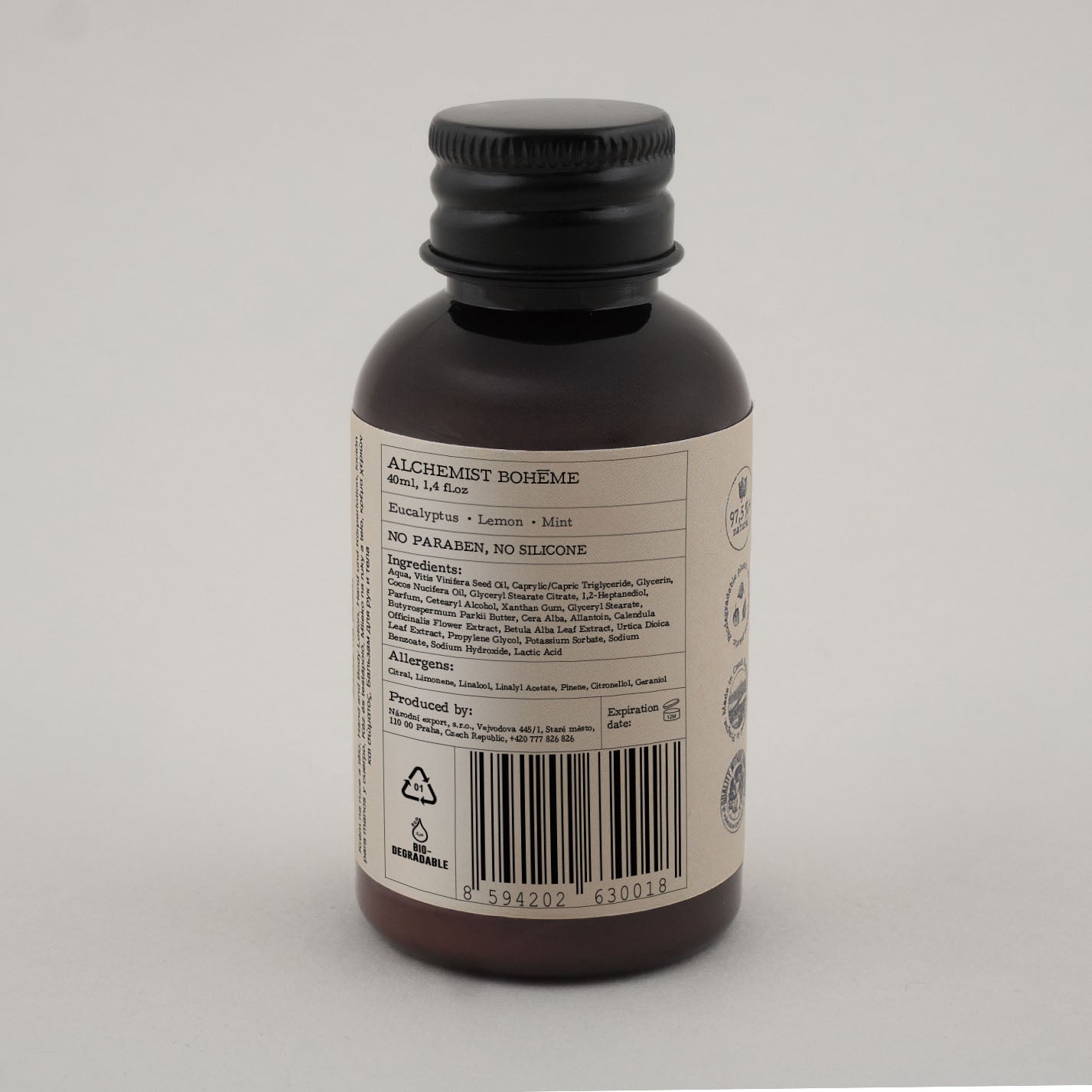 Přírodní krém na ruce a tělo Alchemist Bohéme Parfém No. 4 - 40 ml