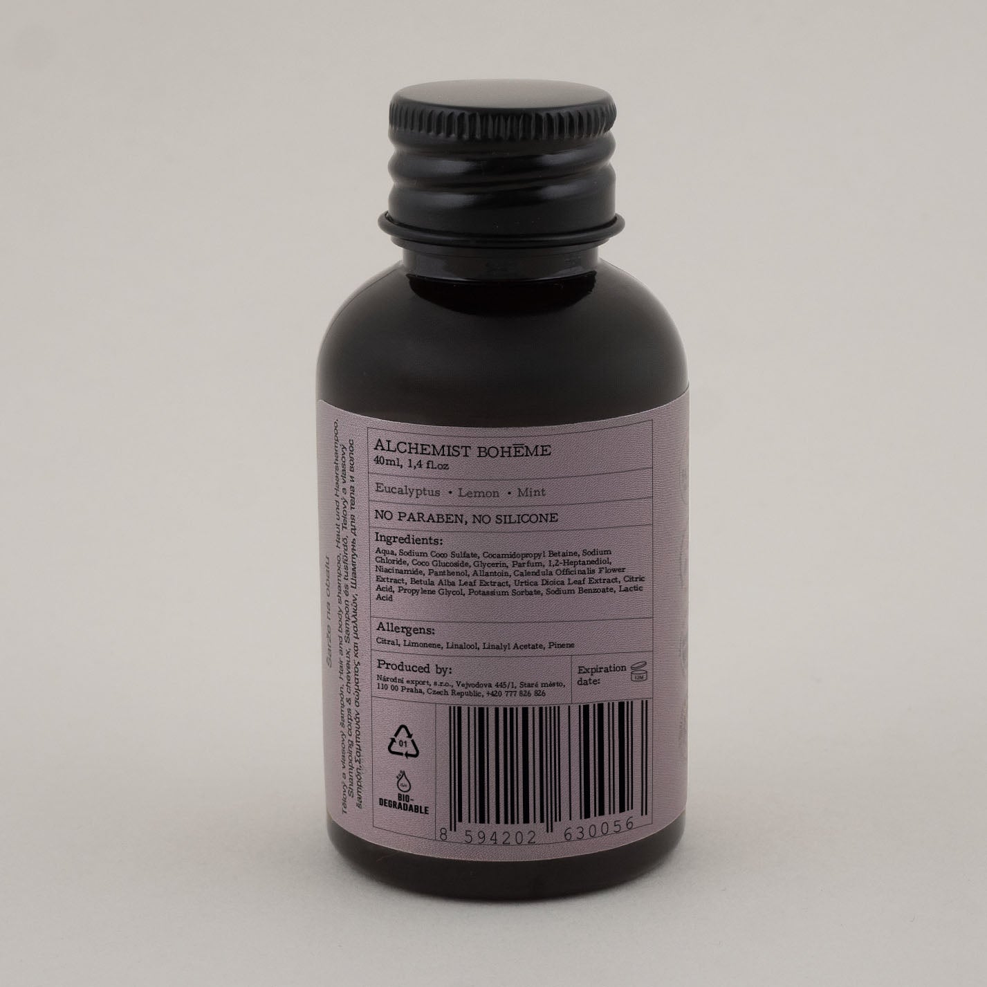 Přírodní vlasový a tělový šampon Alchemist Bohéme Parfém No. 4 - 40 ml