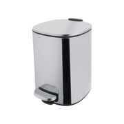 Cubo de basura de 5 l, acero inoxidable brillante