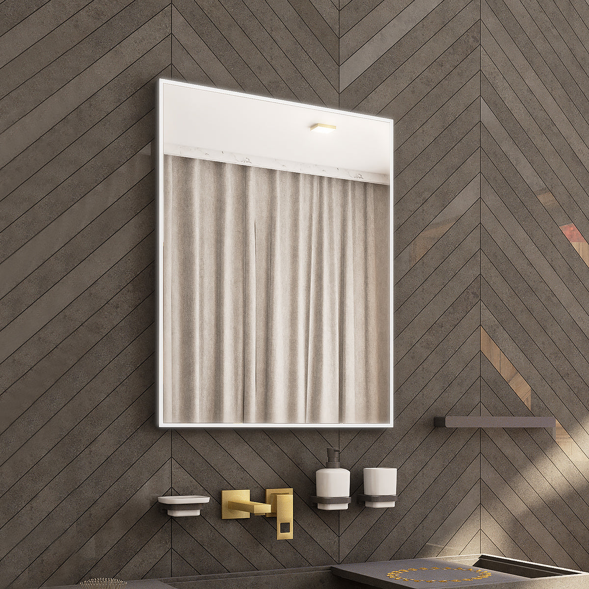 LED zrcadlo 600x800 se dvěma dotykovými senzory