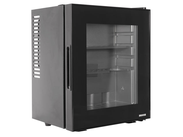 Minibar Corby Eton-E se skleněnými dveřmi, černý