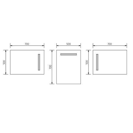 LED zrcadlo 500x700