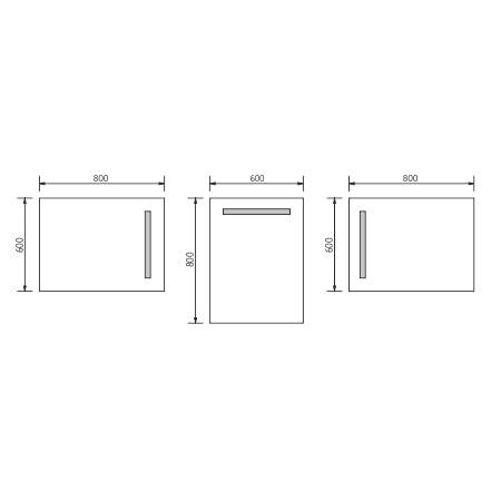 LED zrcadlo 600x800