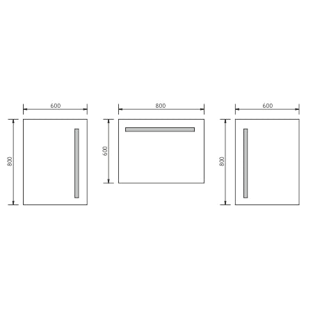 LED zrcadlo 800x600
