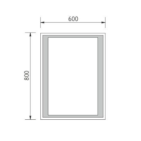 LED zrcadlo 800x600