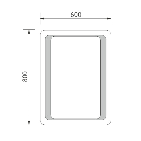Espejo LED 800 x 600