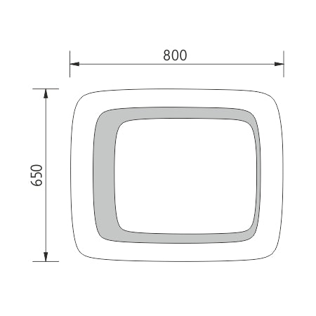 Espejo LED 650 x 800