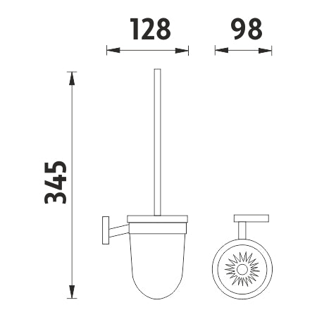 Toaletní WC kartáč