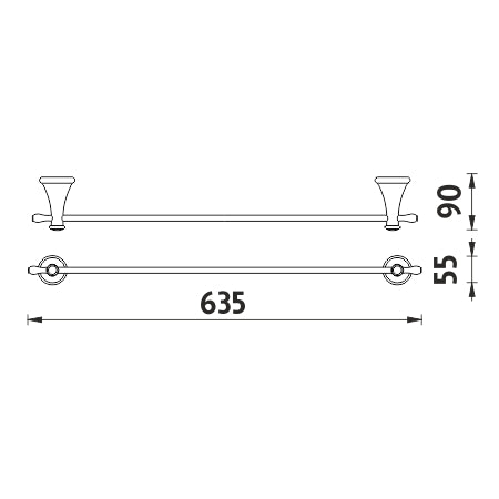 Toallero, 64 cm