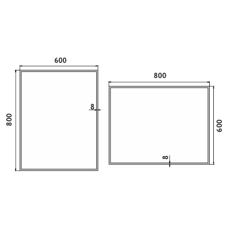 LED zrcadlo 600x800