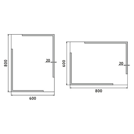 LED zrcadlo 600x800