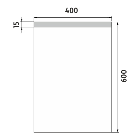 LED zrcadlo 400x600