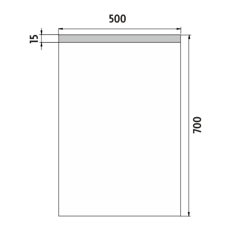 LED zrcadlo 500x700