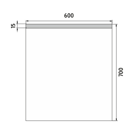 LED zrcadlo 600x700