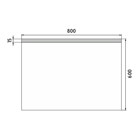 LED zrcadlo 800x600