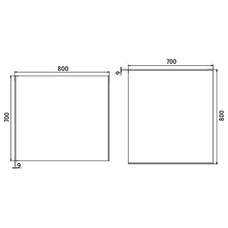 LED zrcadlo 800x700