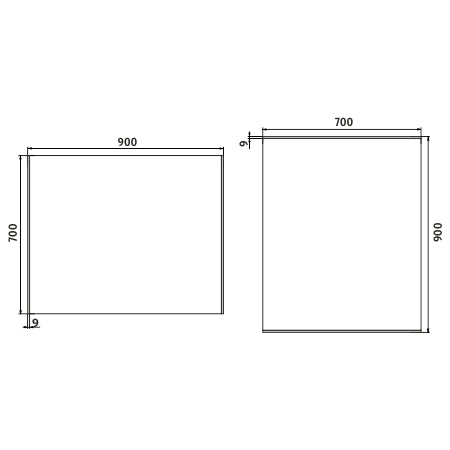 LED zrcadlo 900x700