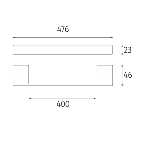 Towel rack, 48 cm