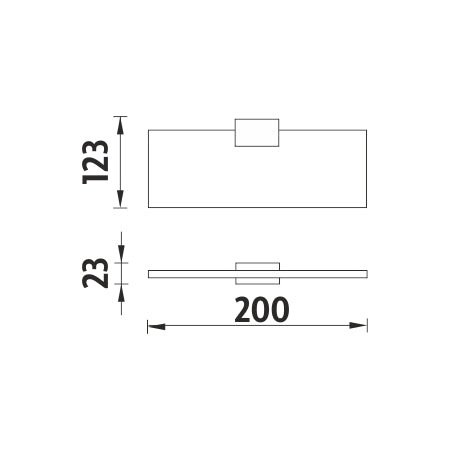 Estante apto para MÓVIL, 20 cm.