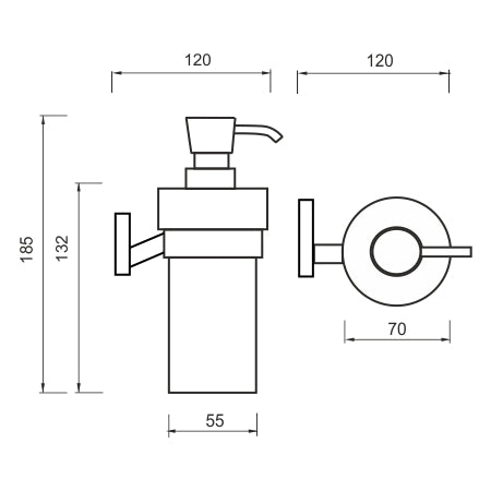 Liquid soap dispenser, plastic pump