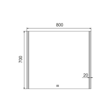LED zrcadlo 800x700 s dotykovým senzorem