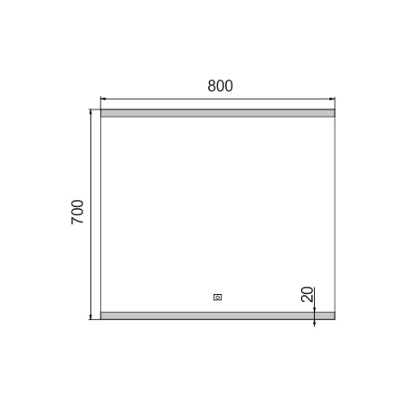 LED zrcadlo 800x700 s dotykovým senzorem