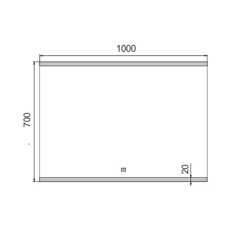 LED zrcadlo 1000x700 s dotykovým senzorem