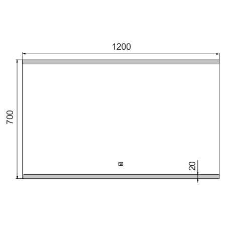 LED zrcadlo 1200x700 s dotykovým senzorem