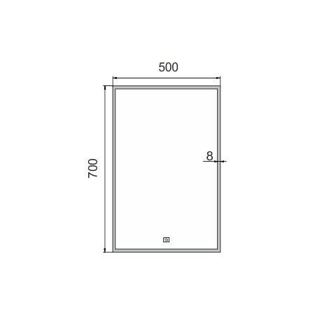 LED zrcadlo 500x700 s dotykovým senzorem