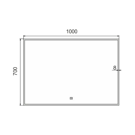 LED zrcadlo 1000x700 s dotykovým senzorem
