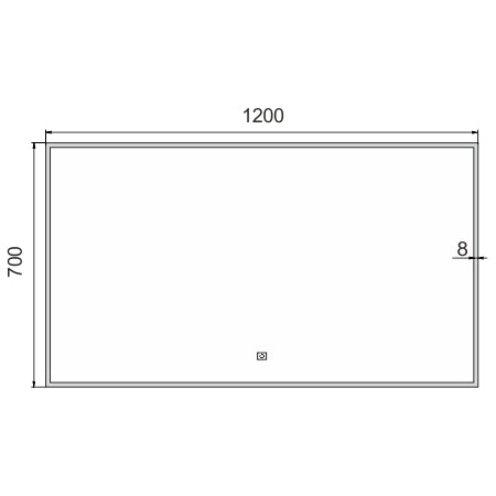 LED zrcadlo 1200x700 s dotykovým senzorem