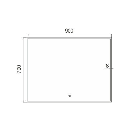 LED zrcadlo 900x700 s dotykovým senzorem