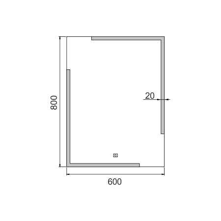 LED zrcadlo 600x800 s dotykovým senzorem