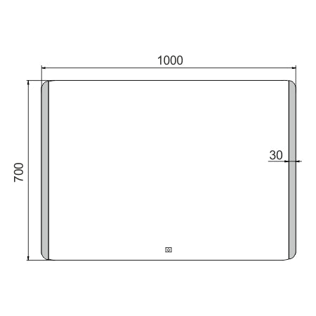 LED zrcadlo 1000x700 s dotykovým senzorem