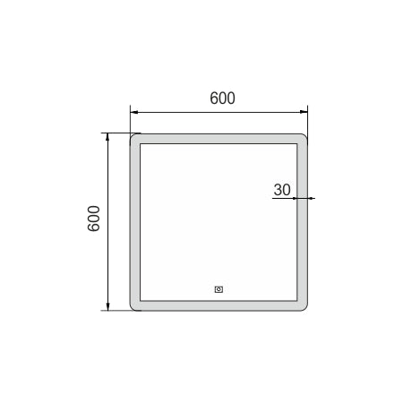 LED zrcadlo 600x600 s dotykovým senzorem
