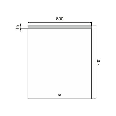 LED zrcadlo 600x700 s dotykovým senzorem