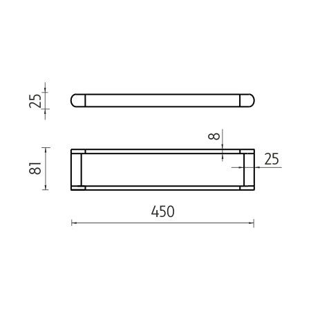 Towel rack, 45 cm