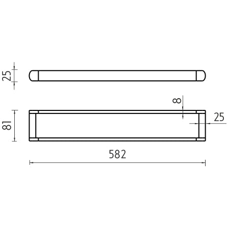 Towel rack, 58 cm