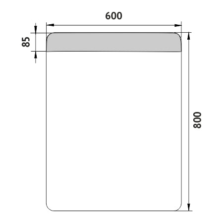 LED zrcadlo 600x800