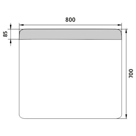 LED zrcadlo 800x700